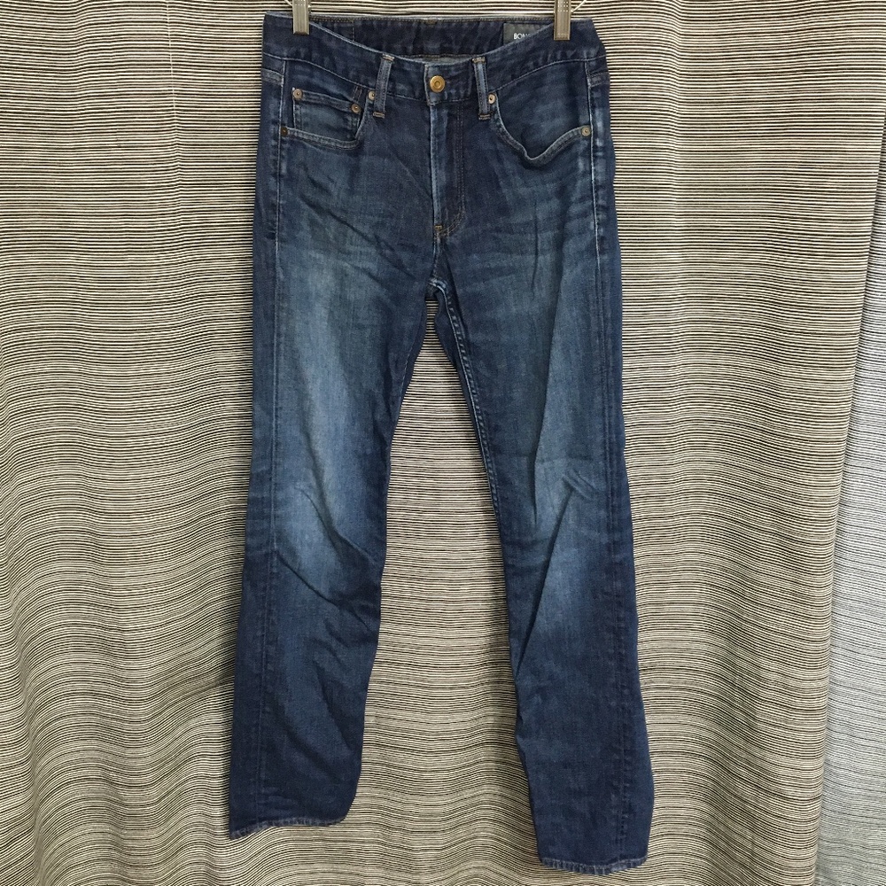 Bonobos Mens Tolk Slim Fit Distressed Dark Wash Blue Jeans 29/32